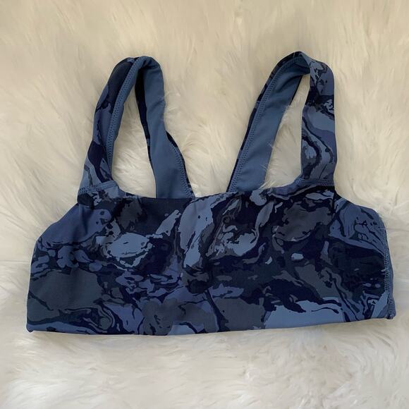 NWOT Aerie Offline Blue Goals Collection Medium Support Sports Bra - Picture 2 of 7